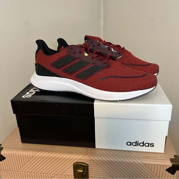 Adidas Men's Maroon Red Black Sneakers EnergyFalcon Running Shoes New 10.5 - Picture 14 of 14